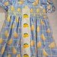 Summer Lemon Print Girls Puff Sleeve Dress Rylee Faith