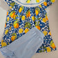 Lemon Smocked Ruffle Shorts Set Honeydew