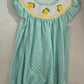 Summer Lemon Smocked Ruffle Bubble Honeydew