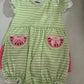 Green Watermelon Applique Ruffle Stripe Bubble southernsweetpea