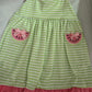 Green Watermelon Applique Ruffle Dress Honeydew