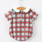 Christmas Tree Plaid Boys Machine Smocked Peter Pan Collar Bubble Rylee Faith