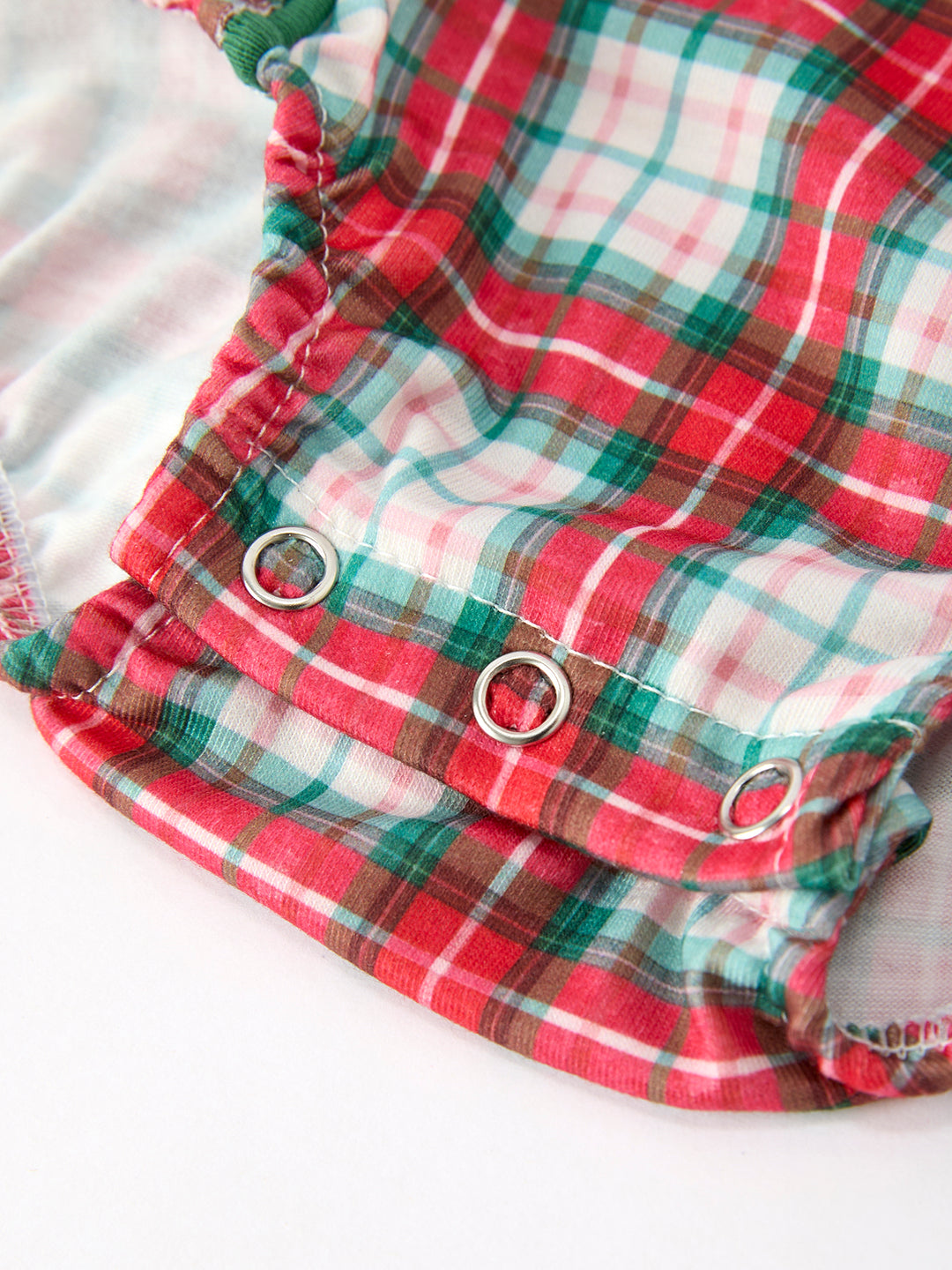 Christmas Tree Plaid Boys Machine Smocked Peter Pan Collar Bubble Rylee Faith