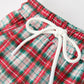 Christmas Tree Plaid Machine Smocked Boys Long Sleeve Pants Set Rylee Faith