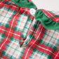 Christmas Tree Plaid Girls Machine Ruffle Peter Pan Collar Bubble Rylee Faith