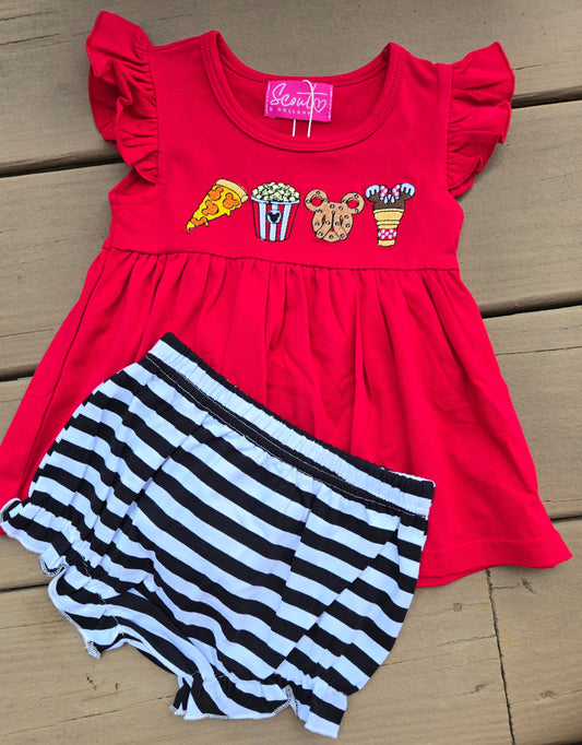 Red Character Snacks 26 Girl Two Piece Bloomer Set Scout and Holland