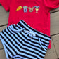 Red Character Snacks 26 Boy Two Piece Shorts Set Scout and Holland