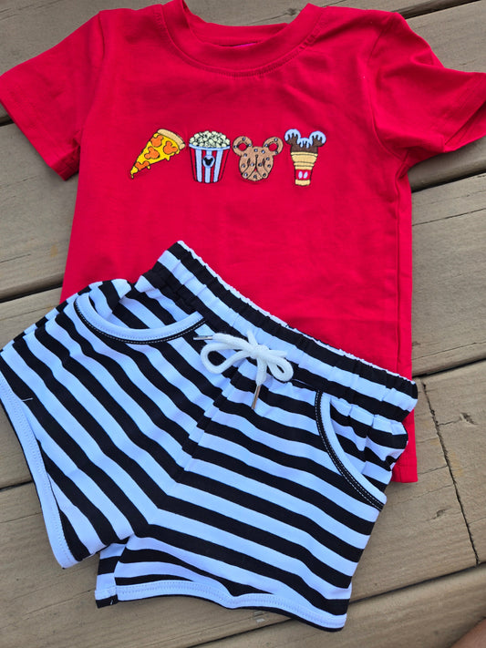 Red Character Snacks 26 Boy Two Piece Shorts Set Scout and Holland