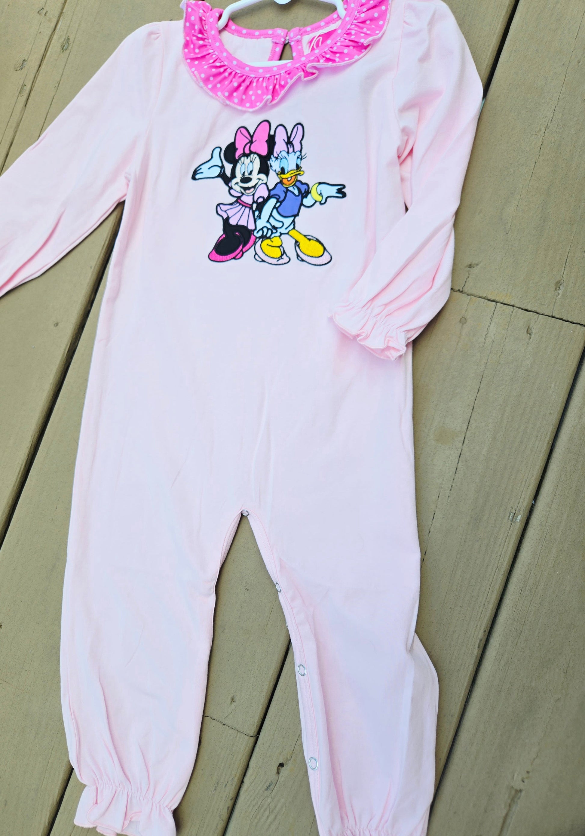Pink Character 7 Girl Romper Scout and Holland