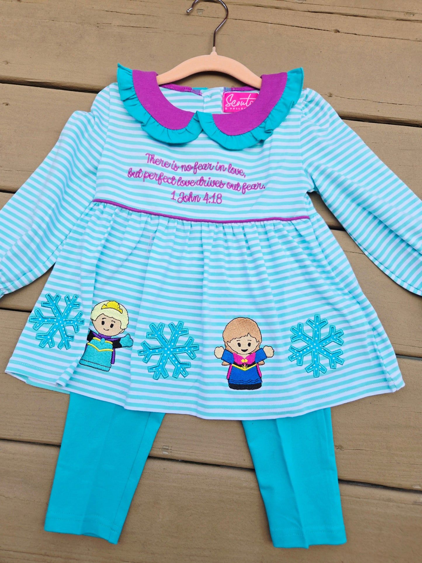 Teal Character 6 Girl Pants Set Scout and Holland