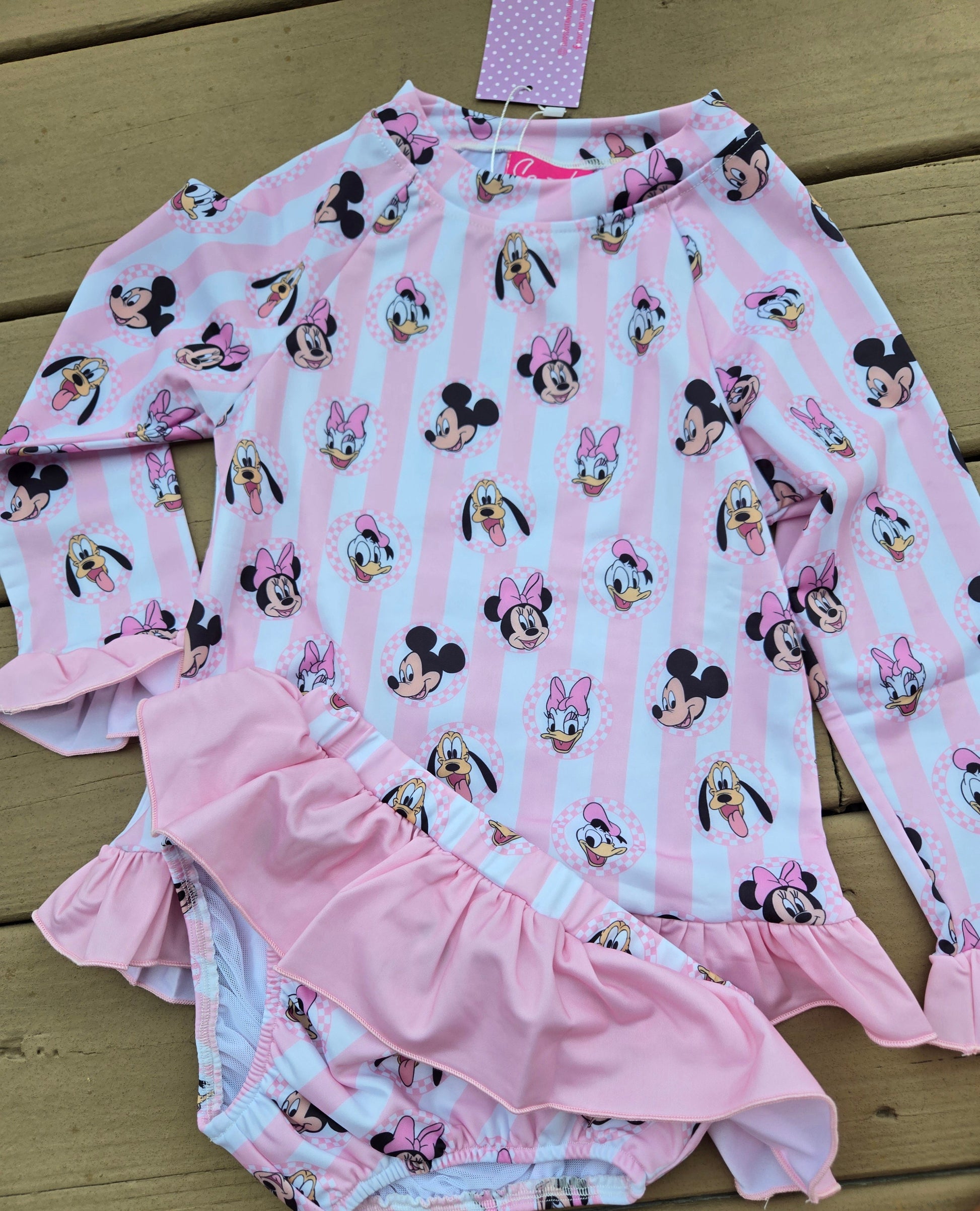 Pink character 23 Girl Swimsuit Two Piece Scout and Holland