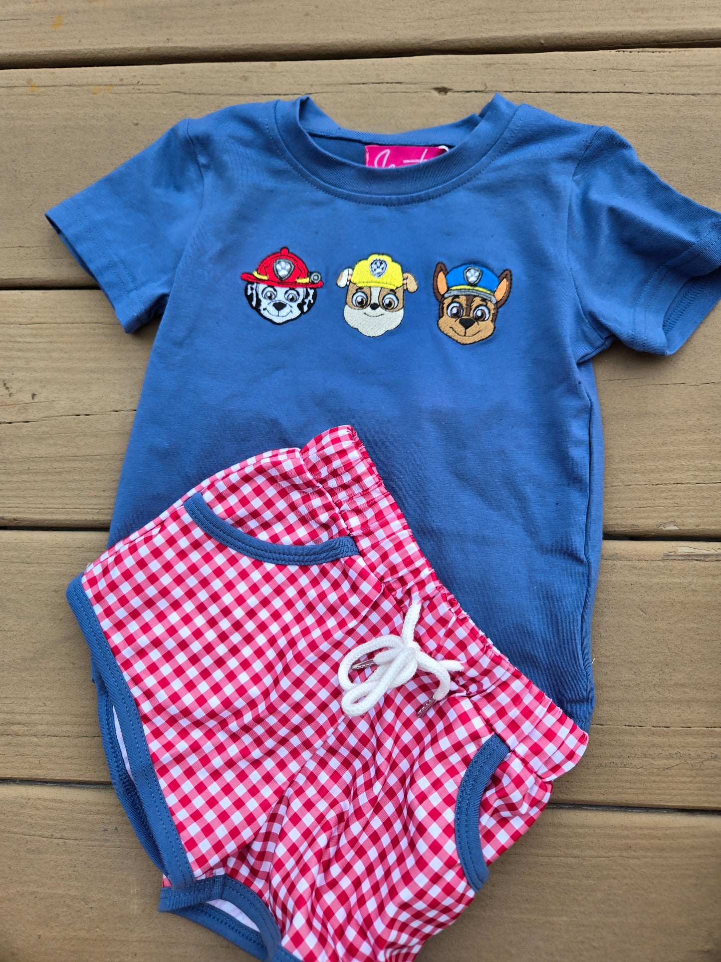 Navy character 25 Boy Two Piece Short Set Scout and Holland