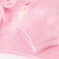 Girl Christmas Pink Santa Bow Knit Cardigan Sweater Rylee Faith