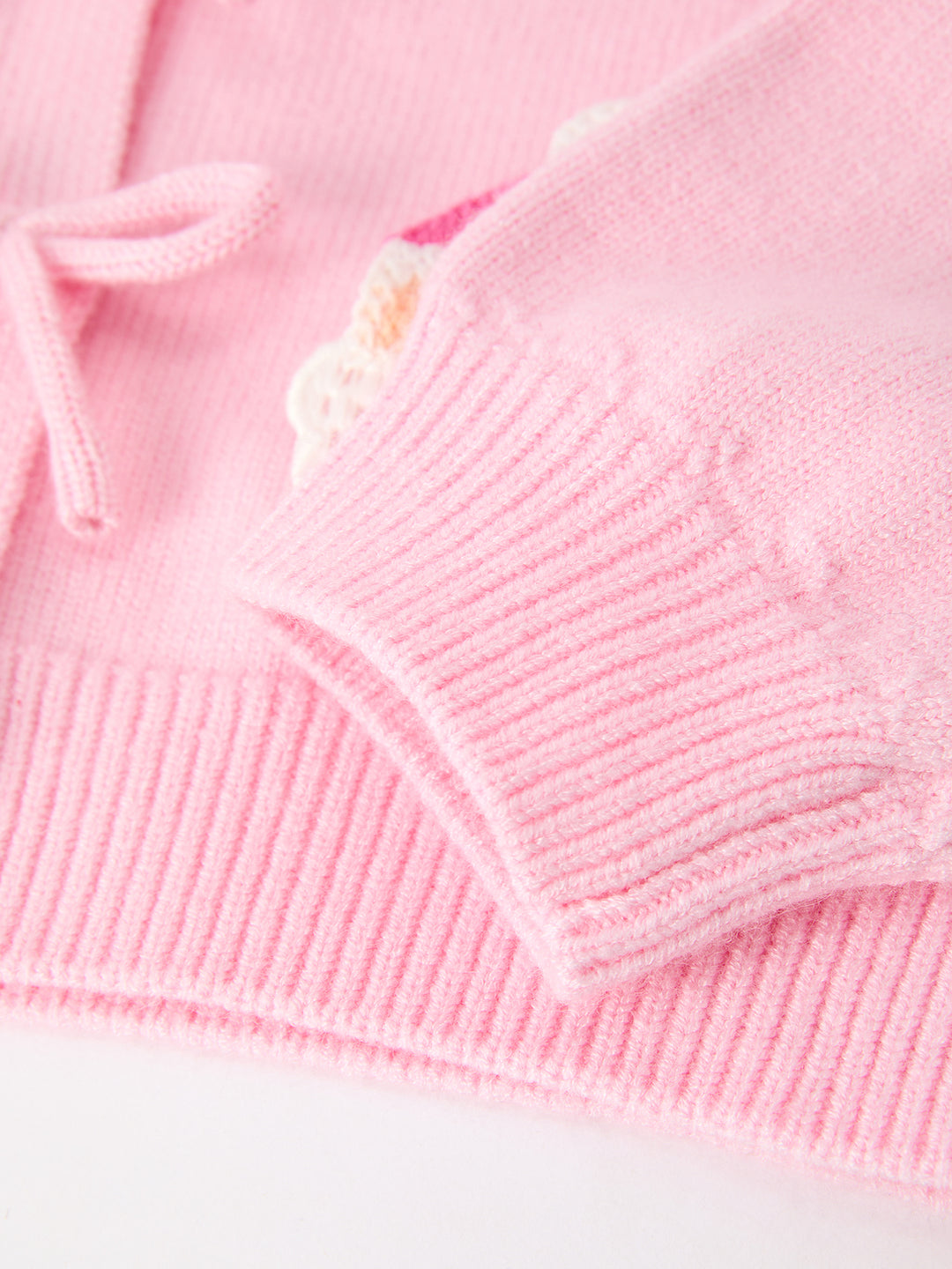 Girl Christmas Pink Santa Bow Knit Cardigan Sweater Rylee Faith