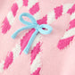 Christmas Pink Candy Cane Bow Mockneck Girl Sweater Pullover Rylee Faith