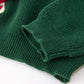 Christmas Green Joy Candy Cane Bow Girl Sweater Pullover Rylee Faith
