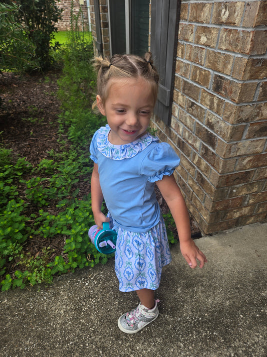 Charlotte Vintage Blue Coquette Skort Set Boyis