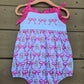 Hot Pink Bow Coquette Ruffle Romper Scout and Holland