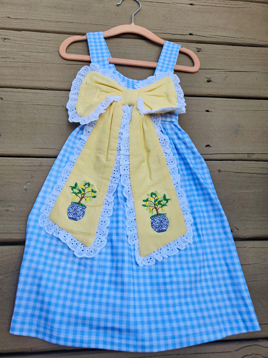 Lemon Tree Bow Dress Scout and Holland