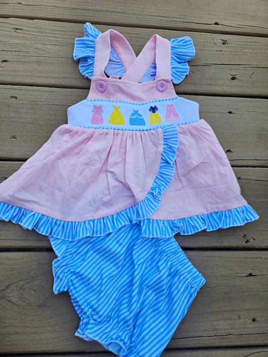 Pink Princess Dresses Bloomer Set Boyis