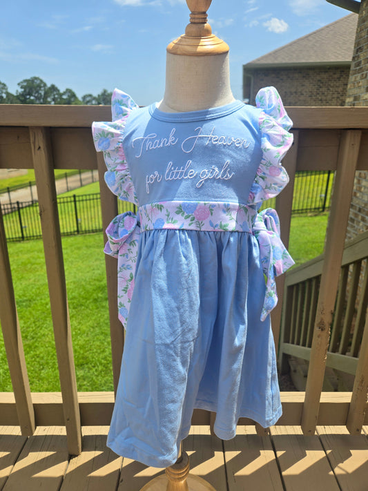 Thank Heaven for Little Girls Blue Floral Dress Scout and Holland