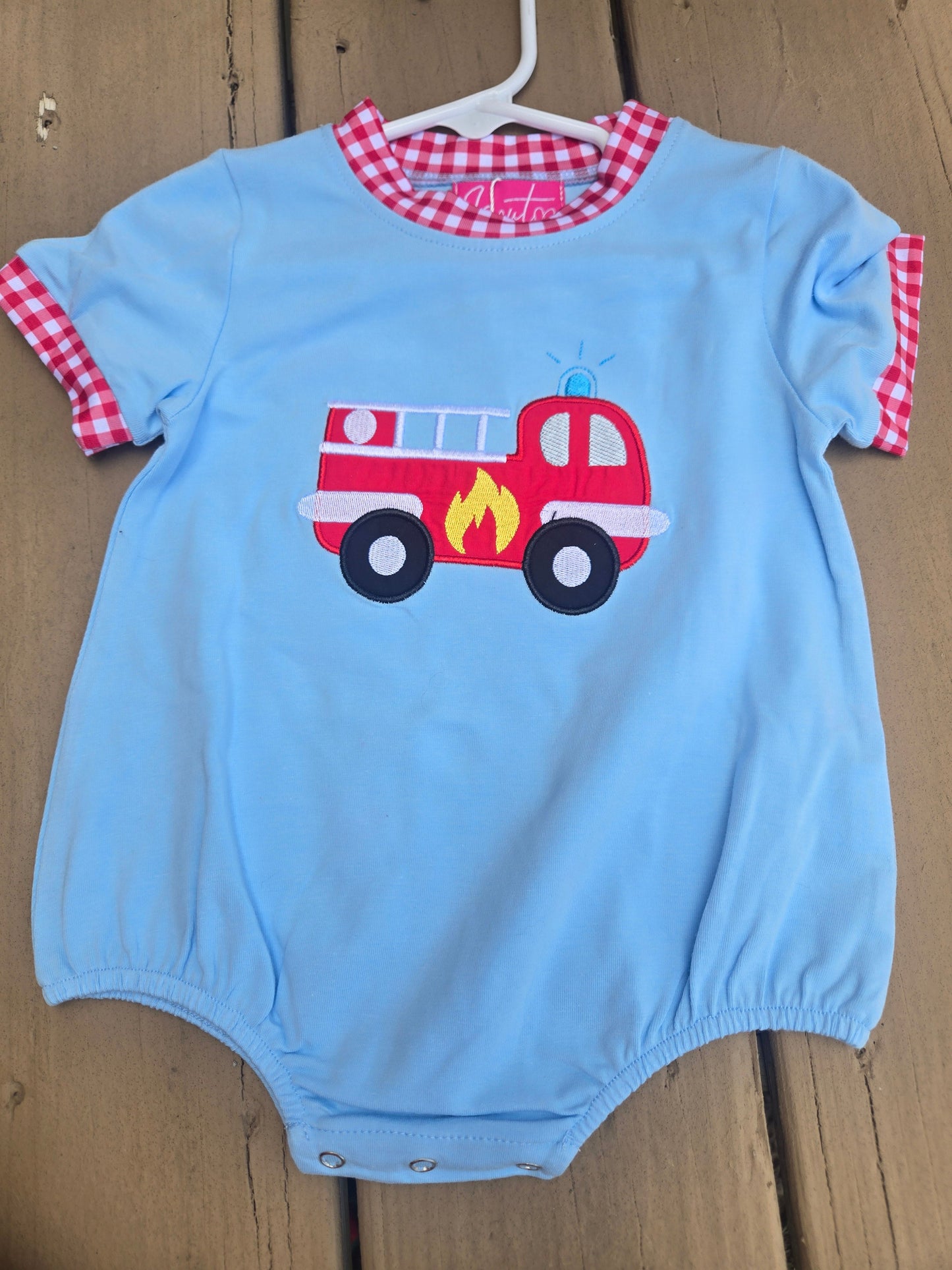 Blue and Red Firetruck Boy Bubble Scout and Holland