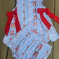 Bear Red Bow Swing Back Bloomer Set Scout and Holland