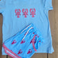 Hazel Blue Crawfish Applique Boys Short Set Posh Petites