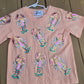 Crawfish sequin peach shirt Honeydew