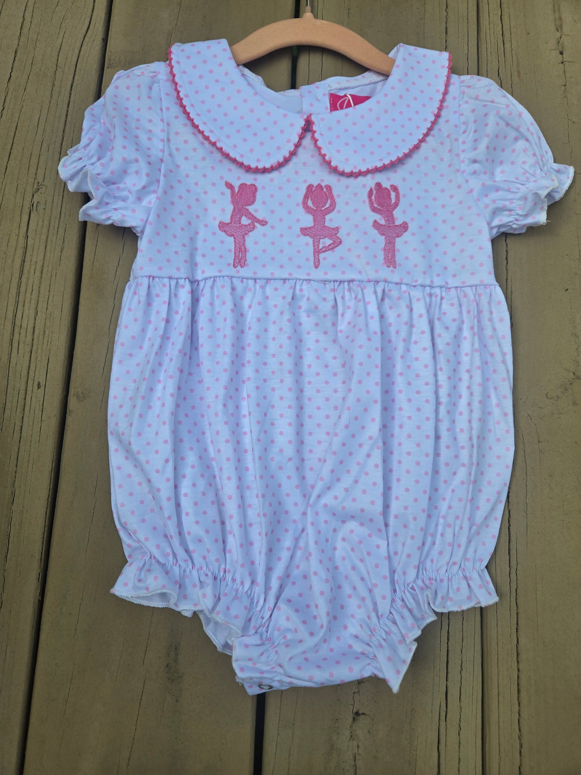 Tiny Dancer Pink Dots Romper Scout and Holland