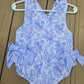 Vintage Blue Rose One Piece Swim Suit Scout and Holland
