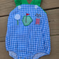 Hazel Blue Blue and Green Gingham Golf Bubble Posh Petites