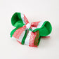 Christmas Red Green Lace Layered Bow Hair Clip Rylee Faith