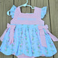 Mama's Bestie Pink Striped Florals Skirted Romper Scout and Holland