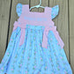 Mama's Bestie Pink Striped Florals Dress Scout and Holland