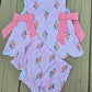 Pink Floral Stripes Scallop Swing Back Bloomer Set Scout and Holland