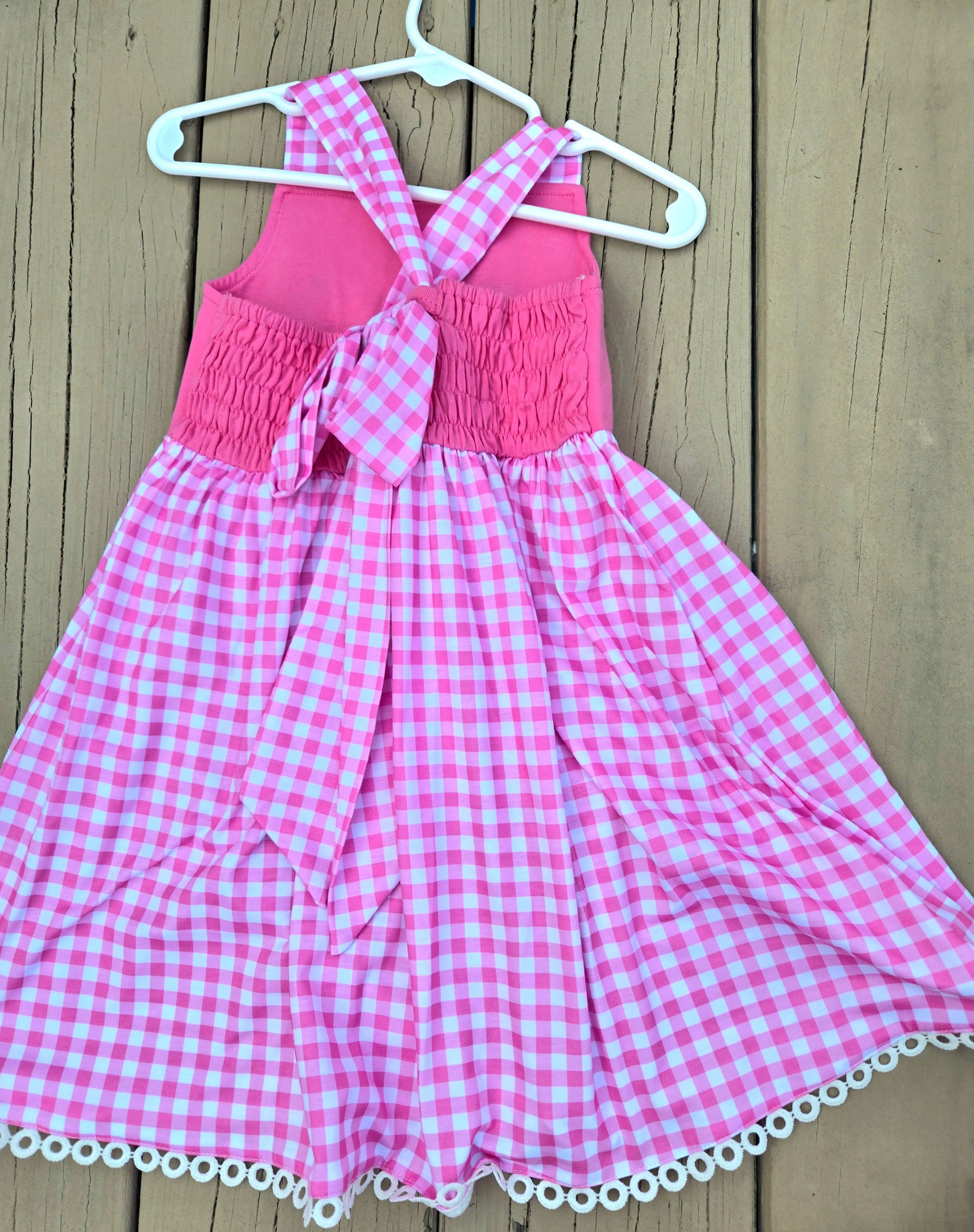 Hot Pink Gingham Princess Pumpkin Carriage Dress Scout and Holland