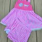 Hot Pink Gingham Princess Pumpkin Carriage Bloomer Set Scout and Holland