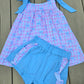 Pink Gingham Blue Bow Coquette Short Set Scout and Holland