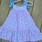 Pink Gingham Blue Bow Coquette Dress Scout and Holland