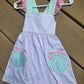 White Mint and Pink Seashell Dress Boyis