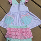 White Mint and Pink Seashell Bloomer Set southernsweetpea