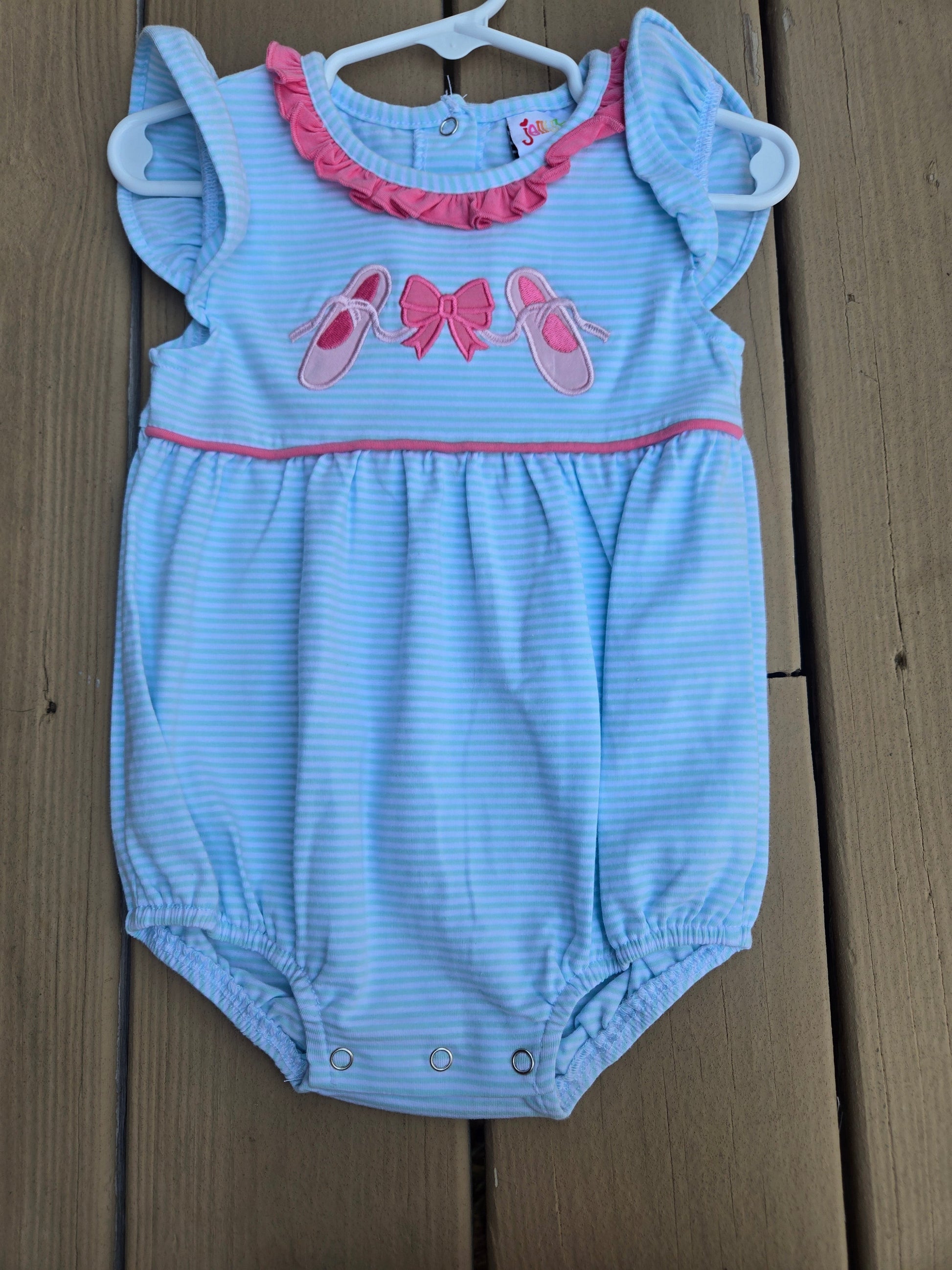 En Pointe Girl Bubble Smock Candy