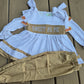 Sweet as Pie Hand Smocked Girl Pants Set Ambabie