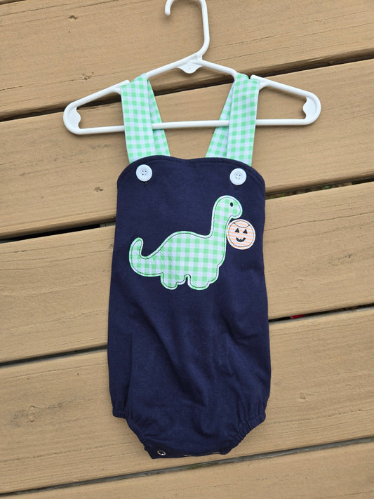 Navy Dino Applique Collection - Boy Bubble Boyis