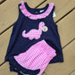 Navy Dino Applique Collection - Girl Short Set Boyis