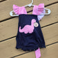 Navy Dino Applique Collection - Girl Bubble Boyis