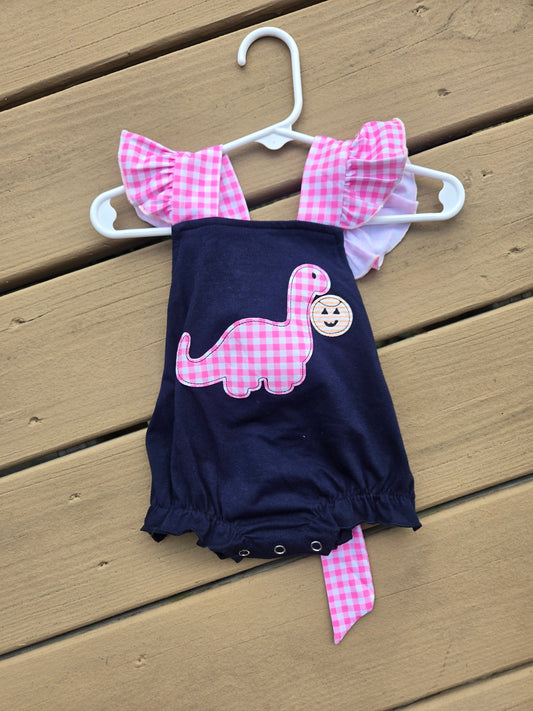 Navy Dino Applique Collection - Girl Bubble Boyis