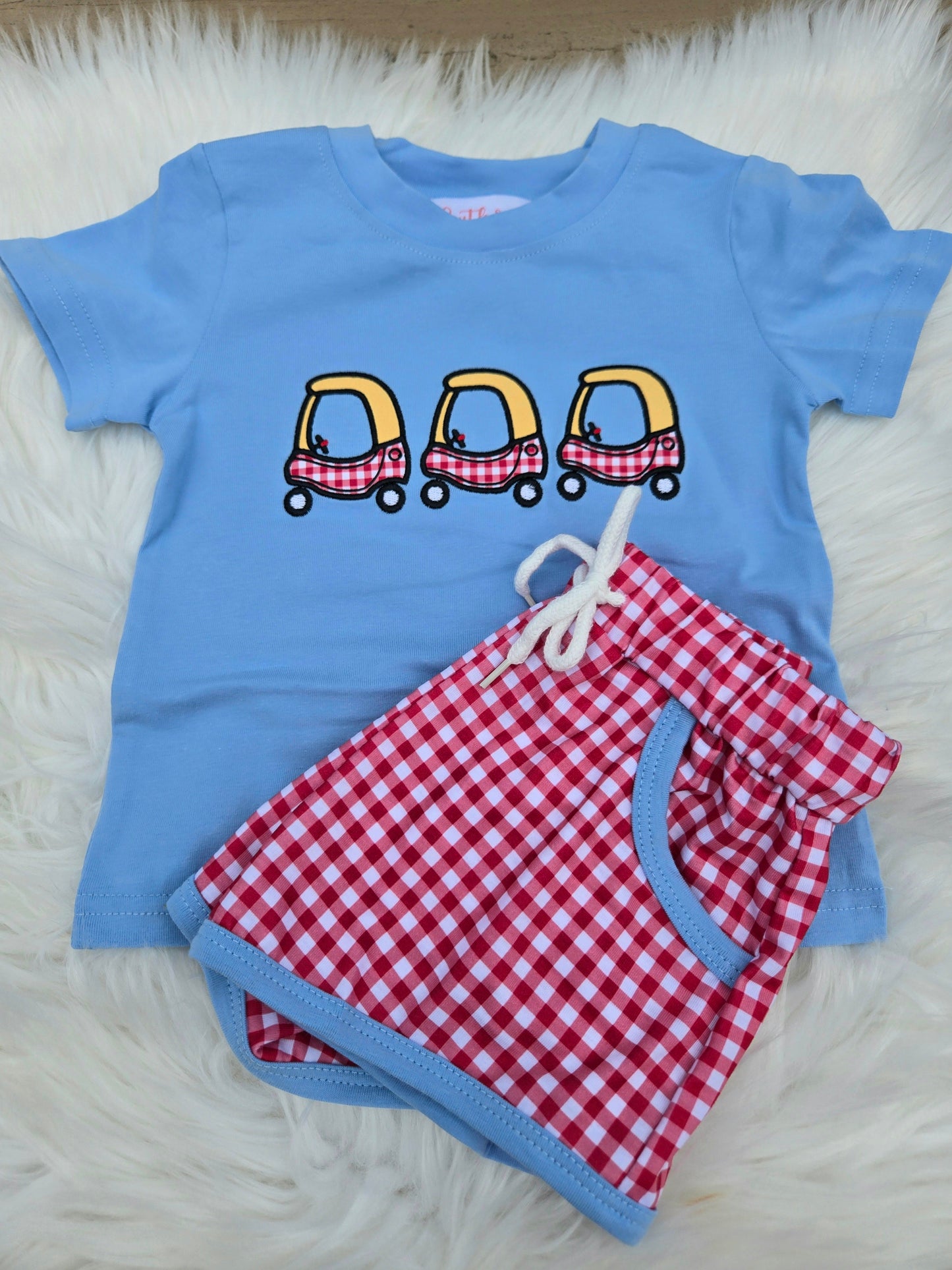 Little Red Wagon Collection- Boy Short Set Boyis