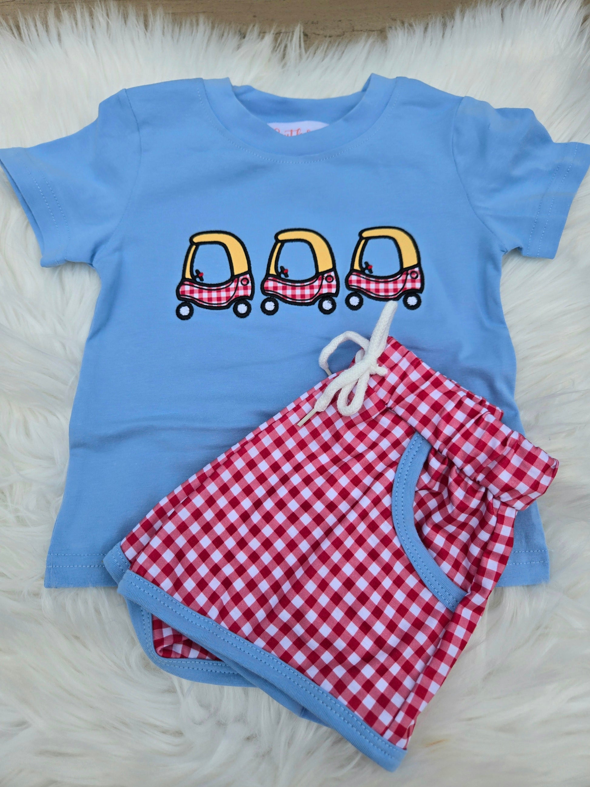 Little Red Wagon Collection- Boy Short Set Boyis